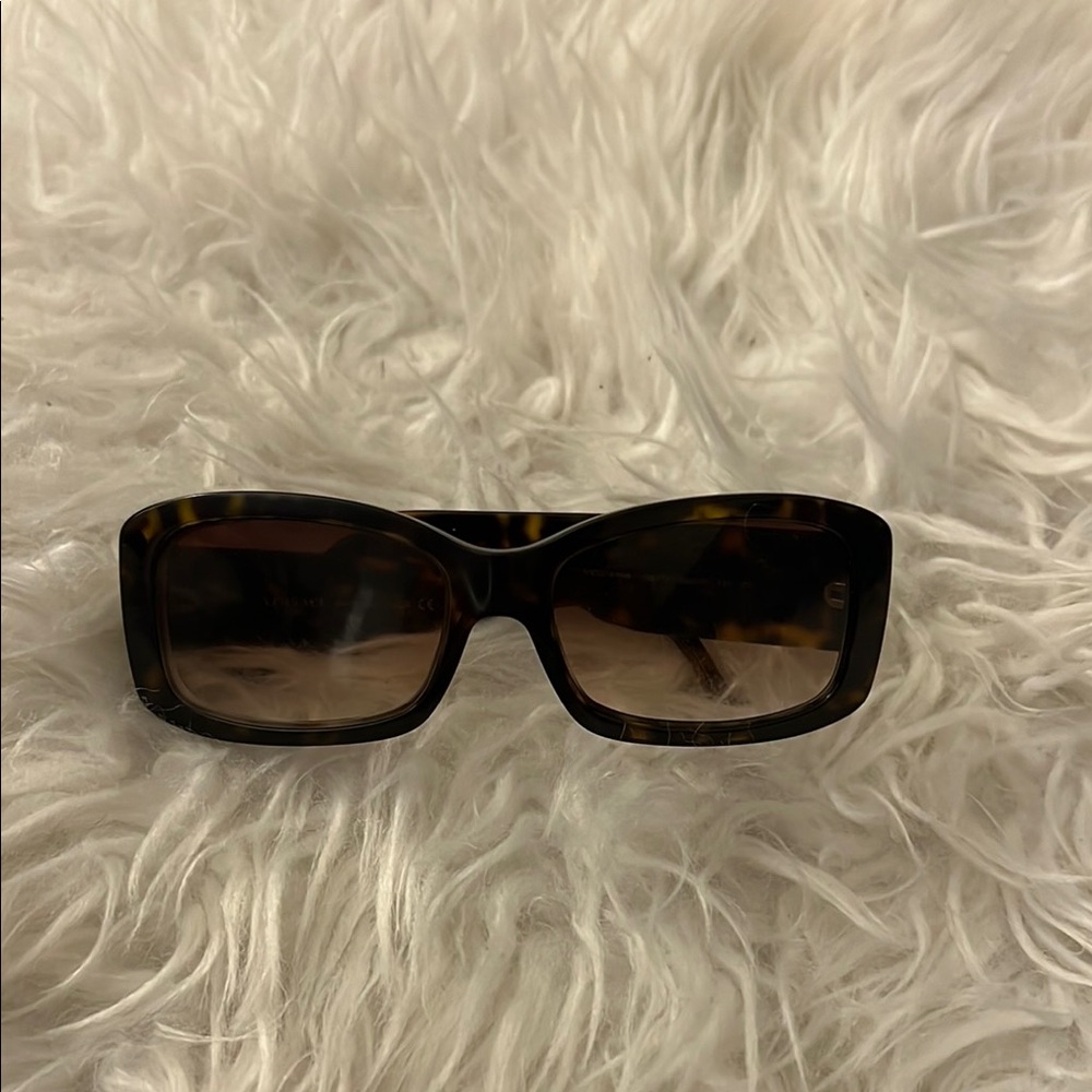 Versace Brown Sunglasses Classic Rectangular Design
